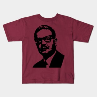 Salvador Allende Silhouette - Chilean Socialist, Leftist, Marxist Kids T-Shirt